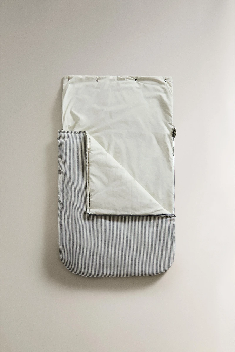 STRIPED COTTON CARRYCOT BABY WRAP