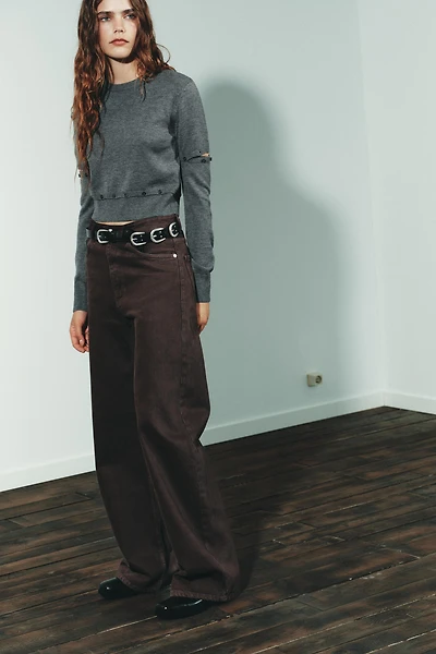 TRF EXTRA WIDE LEG HIGH WAIST JEANS
