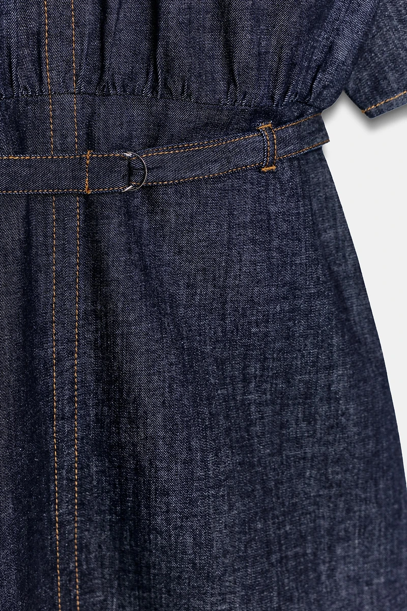 ROBE COURTE EN DENIM Z1975 AVEC CEINTURE