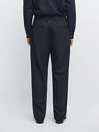Cool wool textured trousers