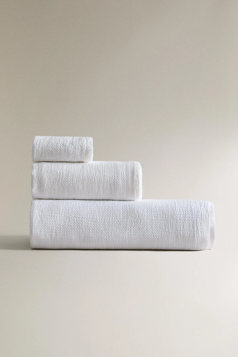 SERVIETTE DE BAIN LIN WAFFLE