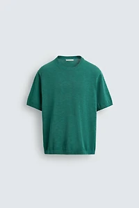 KNITTED REGULAR FIT T-SHIRT