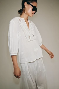 EMBROIDERED LACE SHIRT ZW COLLECTION