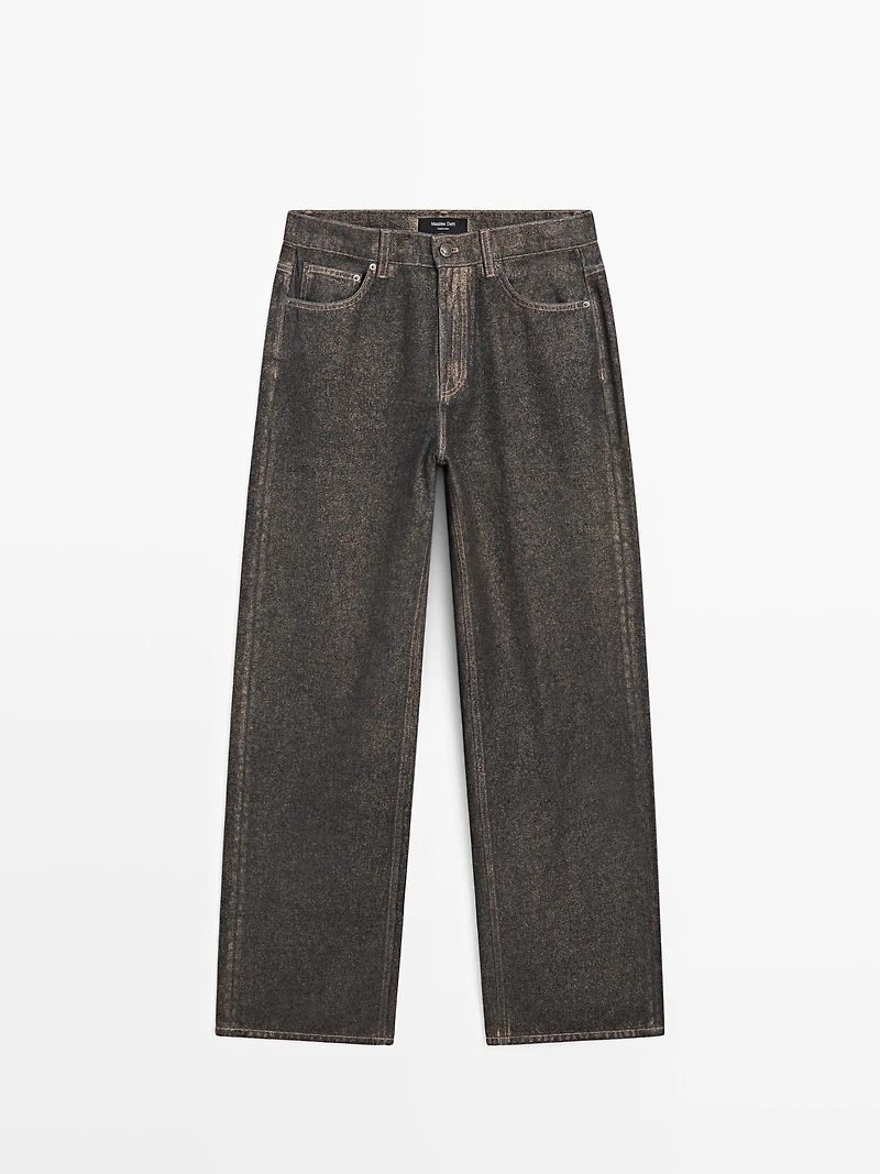 Jean straight taille haute