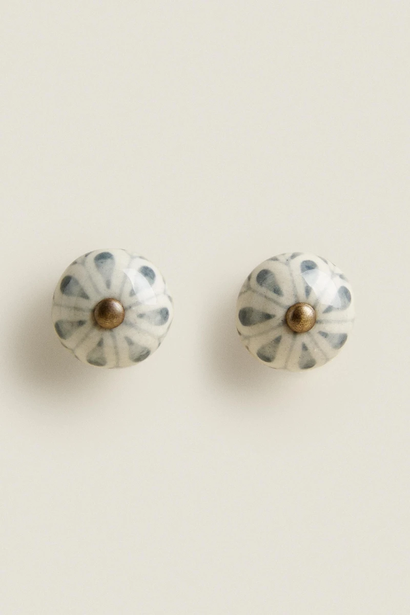 LOT DE POIGNÉES EN CÉRAMIQUE FLEUR (LOT 2)