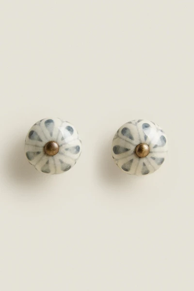 LOT DE POIGNÉES EN CÉRAMIQUE FLEUR (LOT 2)
