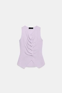 TOP EN MAILLE À PLIS