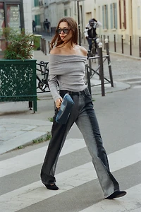 Z1975 WIDE LEG HIGH WAIST COMBINED JEANS
