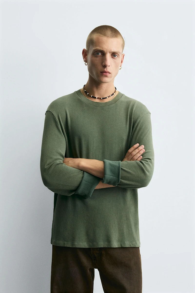 WASHED COTTON SWEATER