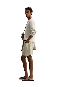 COTTON-HEMP KNIT POLO SHIRT