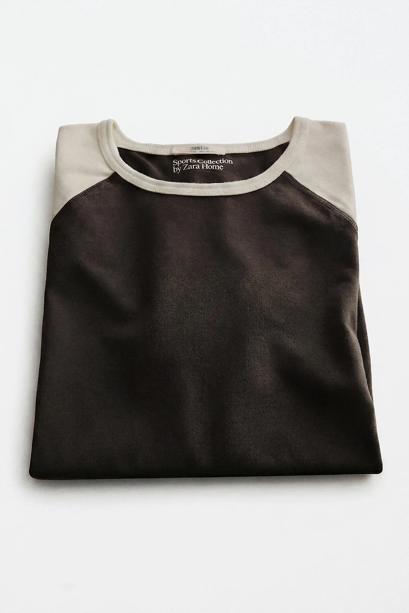 TWO-TONE COTTON T-SHIRT