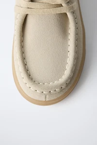 CHAUSSURES À BORD LARGE EN CUIR
