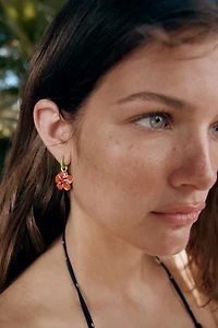 LOT DE BOUCLES D'OREILLES SOLEIL ET HOMARD