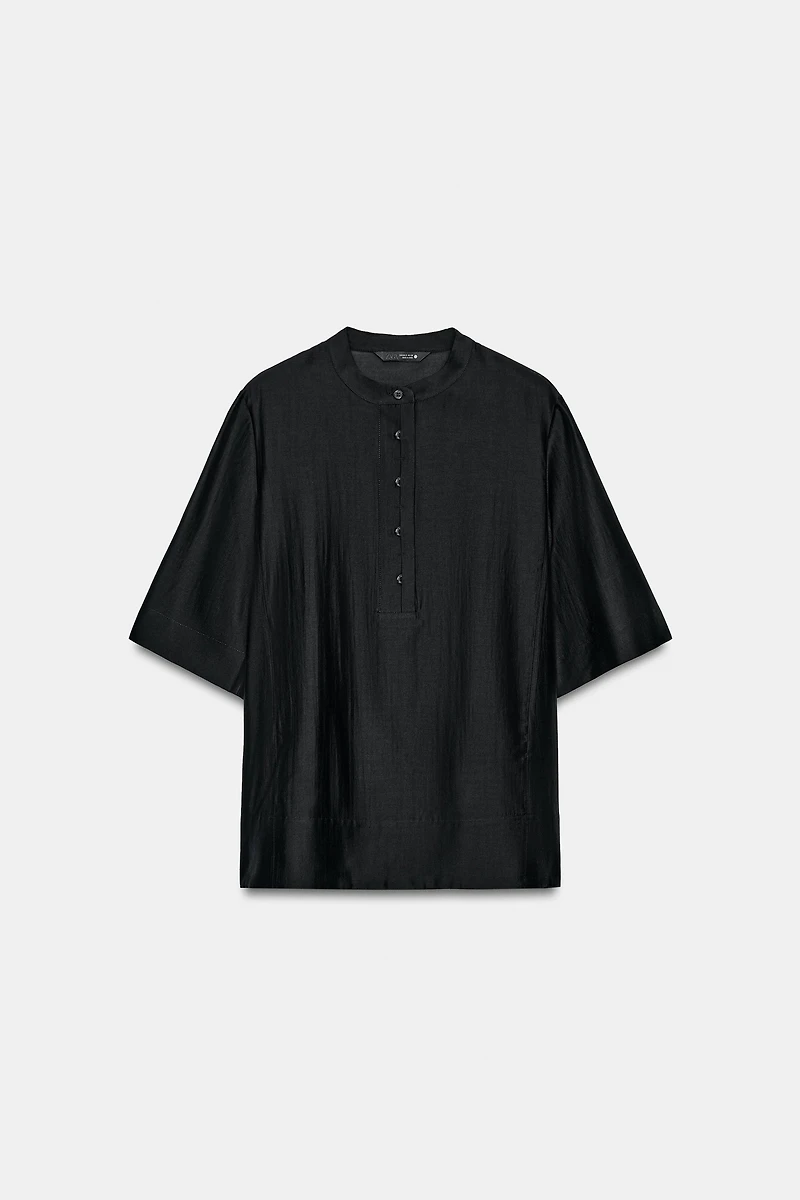 SHORT SLEEVE FLOWY BLOUSE ZW COLLECTION