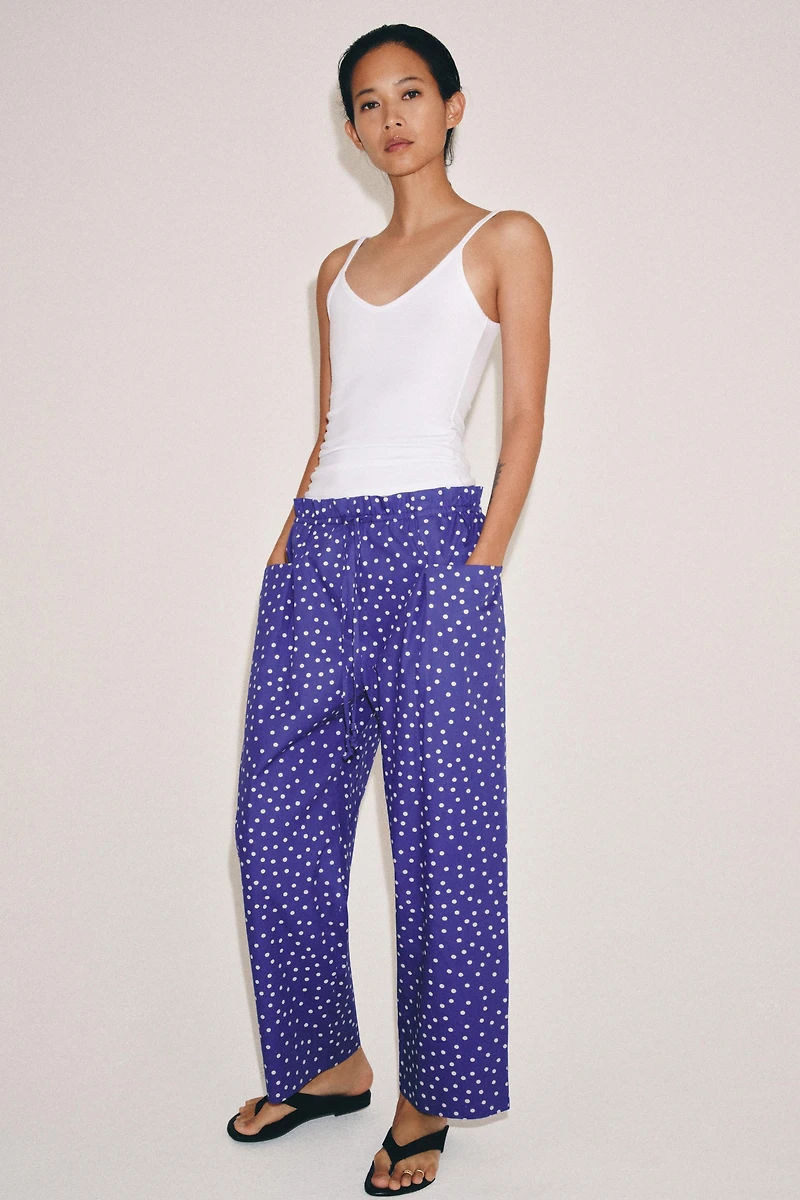 ZW COLLECTION POLKA DOT PRINT PANTS