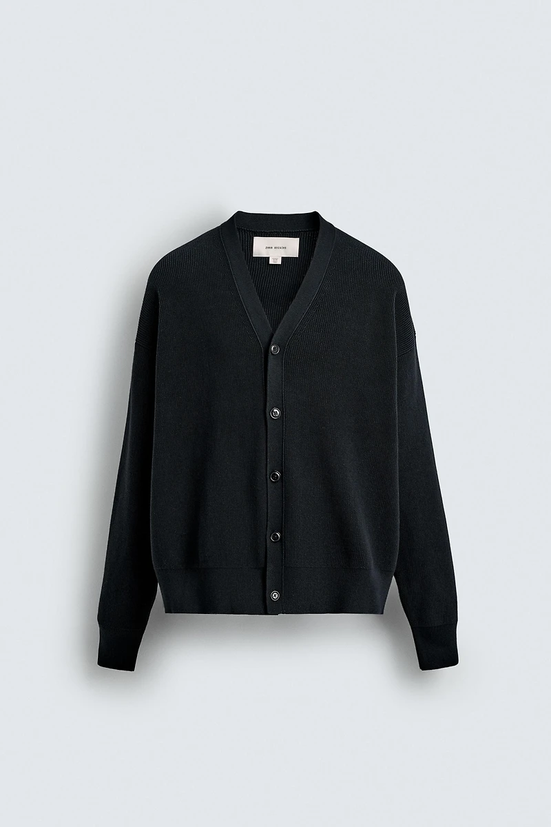 REGULAR FIT COTTON CARDIGAN