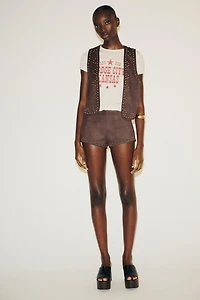 SHORT EFFET DAIM CLOUS