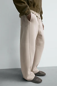 NEOPRENE LOOK BALLOON FIT PANTS