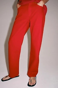 ZW COLLECTION MID-RISE STRAIGHT LEG JEANS