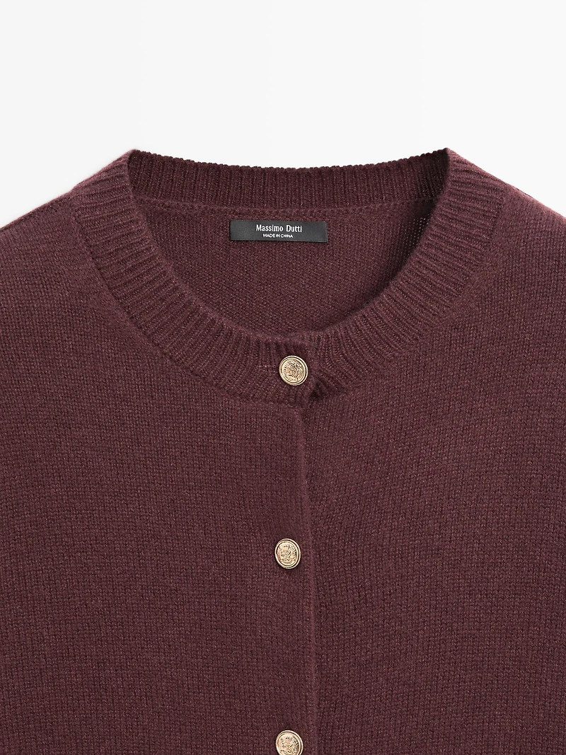 Cardigan boutons dorés
