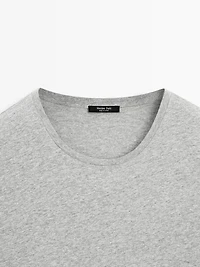 T-shirt chiné lin et coton