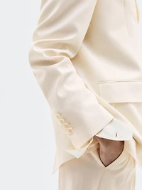 Wool blend crossover blazer - LIMITED