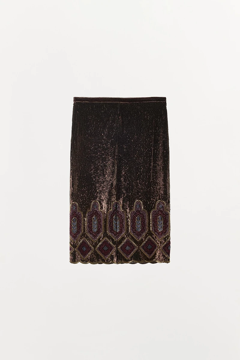 LIMITED EDITION BEADED MIDI SKIRT