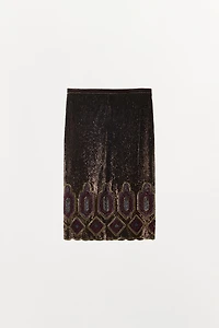 LIMITED EDITION BEADED MIDI SKIRT