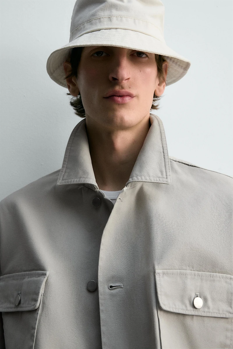 RELAXED FIT WASHED POCKET JACKET