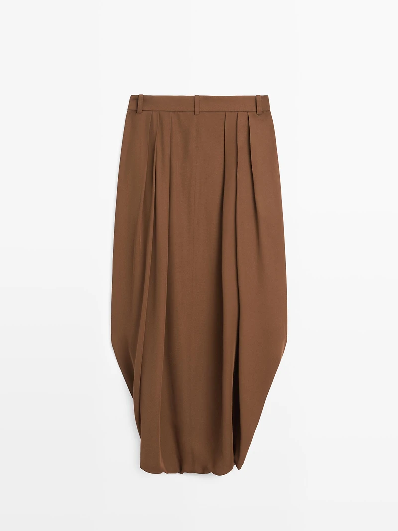 Flowing pleated skort