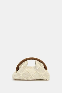 APPLIQUE CLUTCH BAG