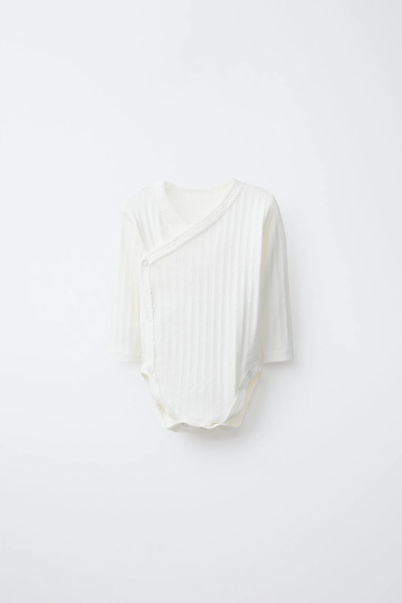 Three-Pack Pointelle Crossover Bodysuits