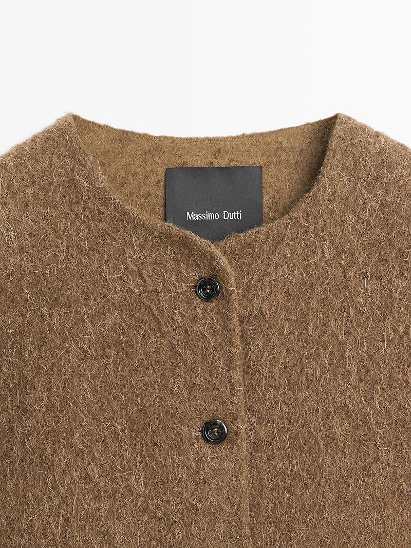 Veste en laine d’alpaga finition brossée