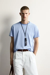 CONTRAST NECK RELAXED FIT T-SHIRT