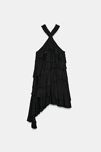 HALTER METALLIC THREAD DRESS