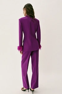 FEATHER CUFF SHOULDER PAD BLAZER