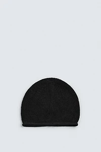 BONNET EN MAILLE 100% LIN