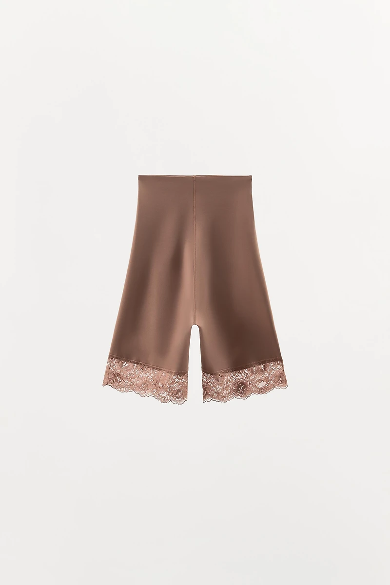POLYAMIDE BLEND LACE SHORTS