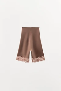 POLYAMIDE BLEND LACE SHORTS