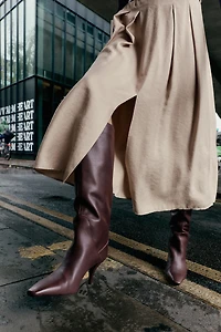 LEATHER HEEL BOOTS