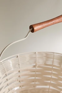 WOOD HANDLE BASKET
