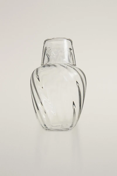 STRIPED BOTTLE AND TUMBLER SET (SET OF 2)