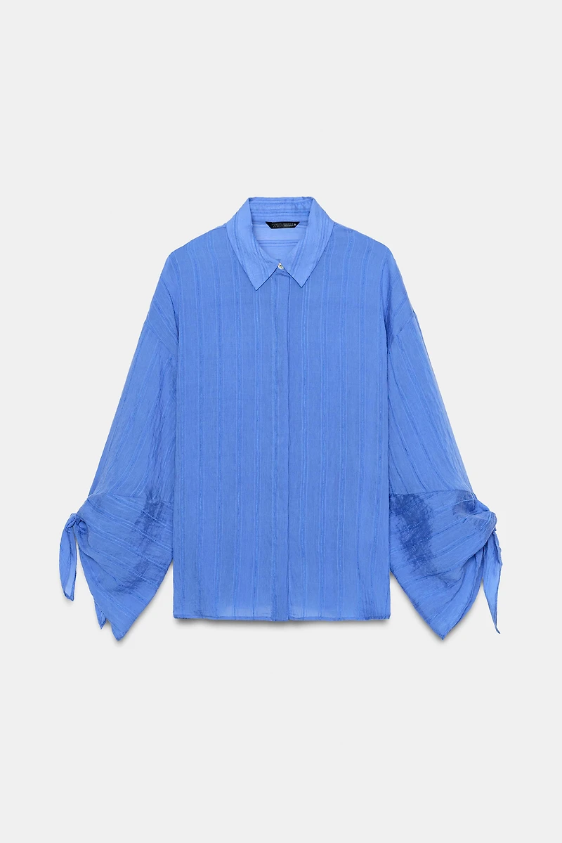 STRIPED BOW SHIRT