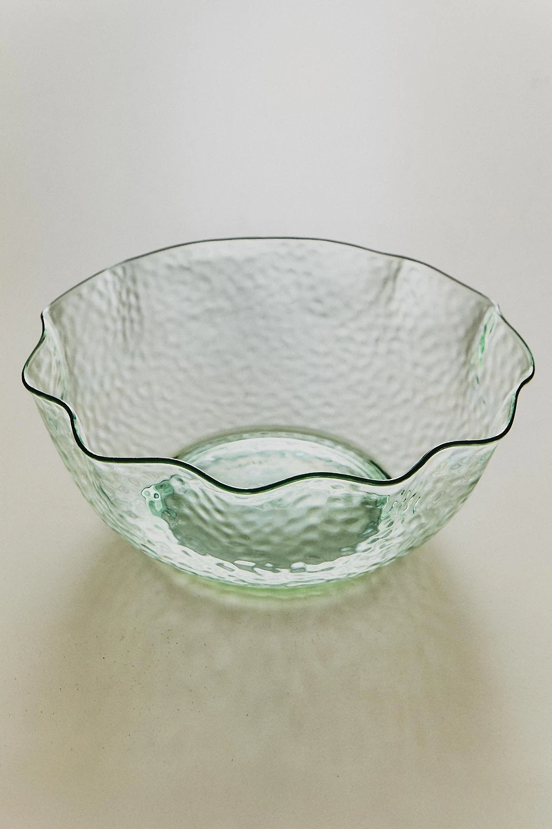 HAMMERED ACRYLIC SALAD BOWL