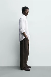REGULAR FIT COTTON-LINEN SHIRT