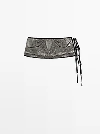 Ceinture large à broderies fantaisie - STUDIO