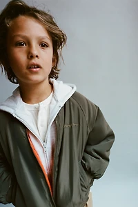 BLOUSON BOMBER À DOUBLURE CONTRASTÉE