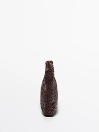 Mini-sac en cuir nappa tressé