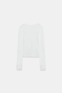 SHEER LACE CUFF TOP