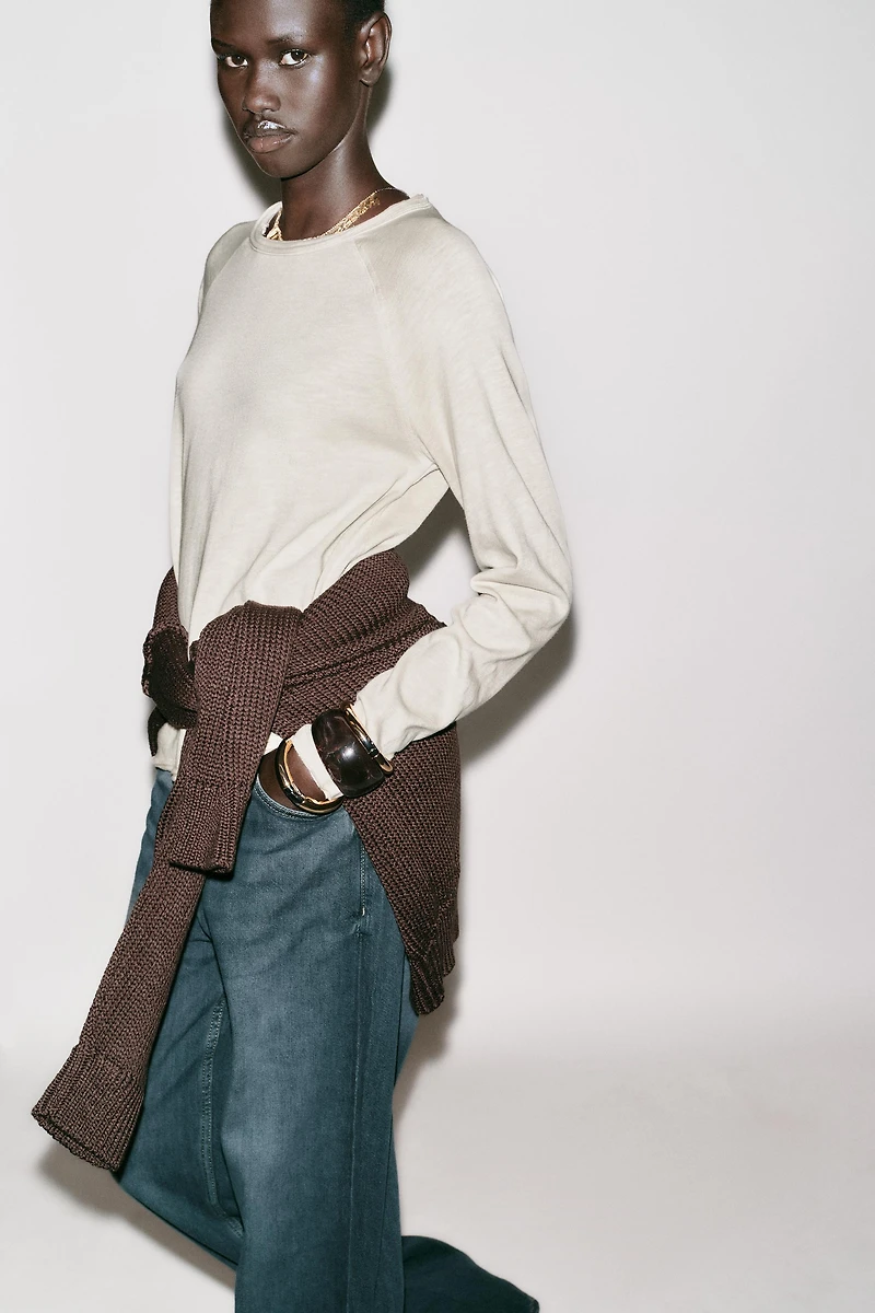WASHED LONG SLEEVE T-SHIRT